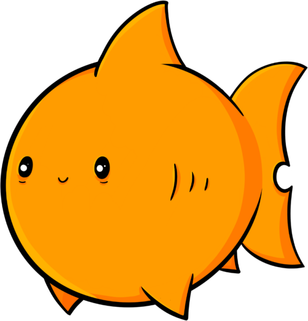 Chibbi Yellow Fish Sticker